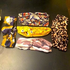 5 beautiful stretchy headbands *